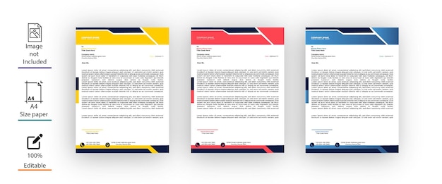 Vector letterhead template design