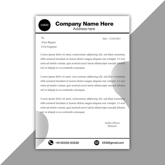 Vector vector letterhead template ontwerp