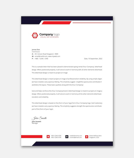 Vector vector letterhead template