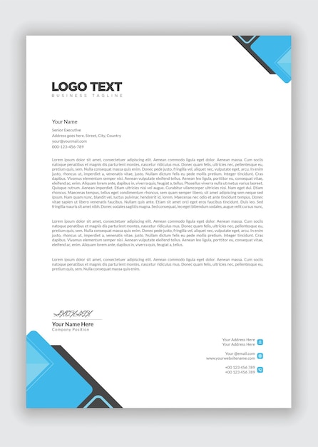 Vector vector letterhead template