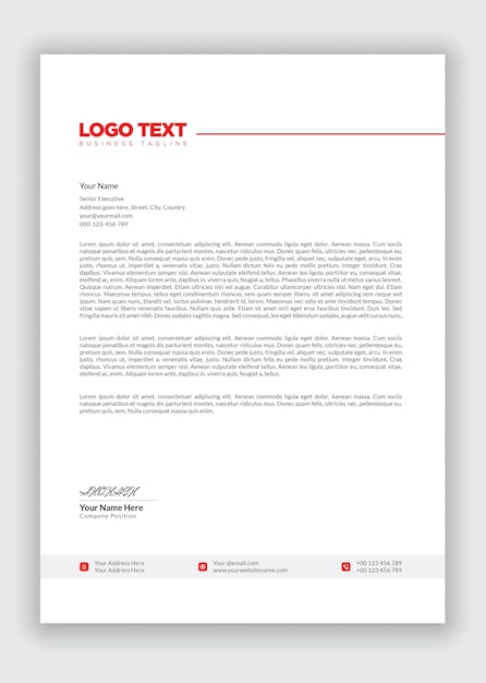 Vector vector letterhead template