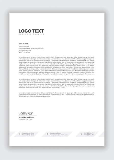 Vector vector letterhead template