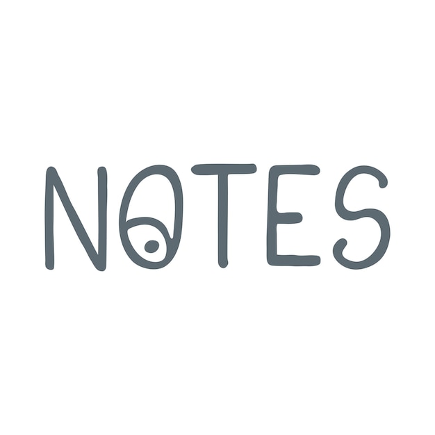 Vector lettering Notes