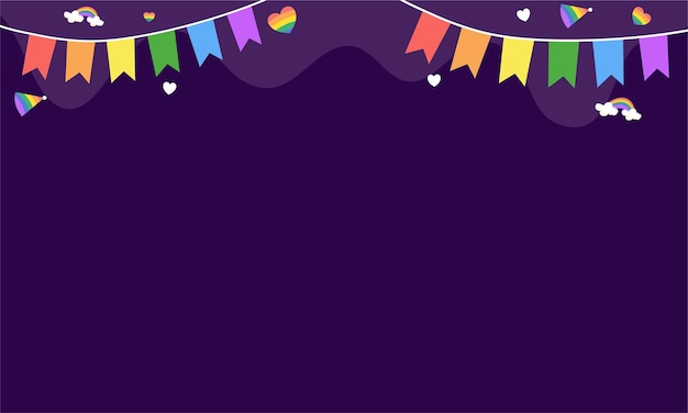 Vector LGBT-banner voor Happy LGBT PRIDE-dag vector Pride-maand Rainbow LGBTQ-vlag