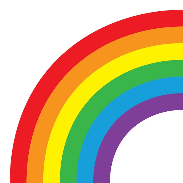 Vector lgbtqi-regenboog in vlakke stijl