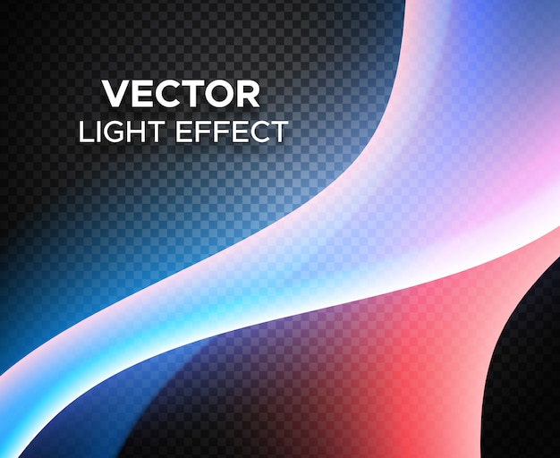 Vector light effect on checkered background