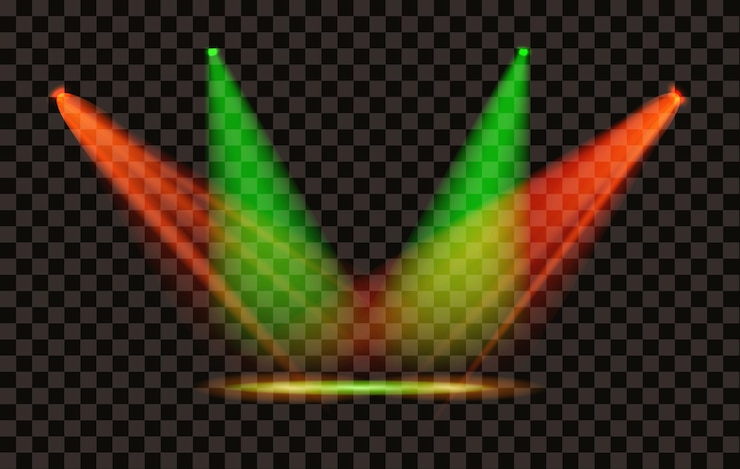 Vector vector light effect spotlight with transparent background