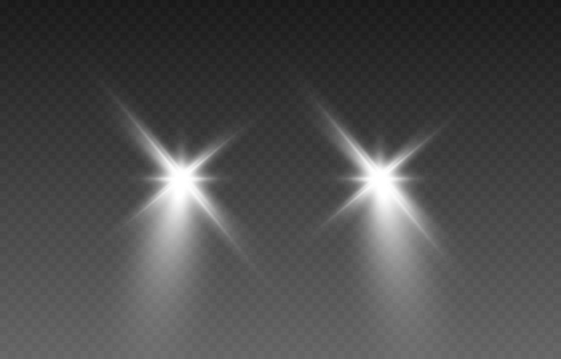 Vector light from the headlights png light from the headlights png white light