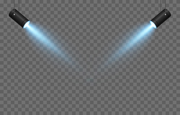 vector light light source studio lighting walls png blue light spot lighting