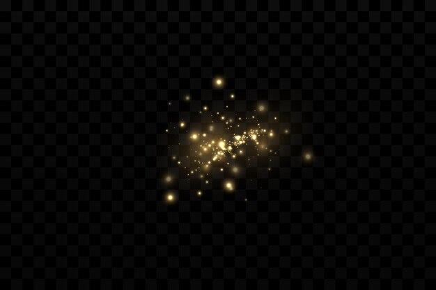 Vector light with starry sparkle Magic effect Light effects background