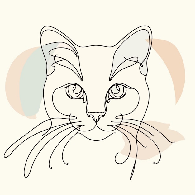 Vector vector line art cat