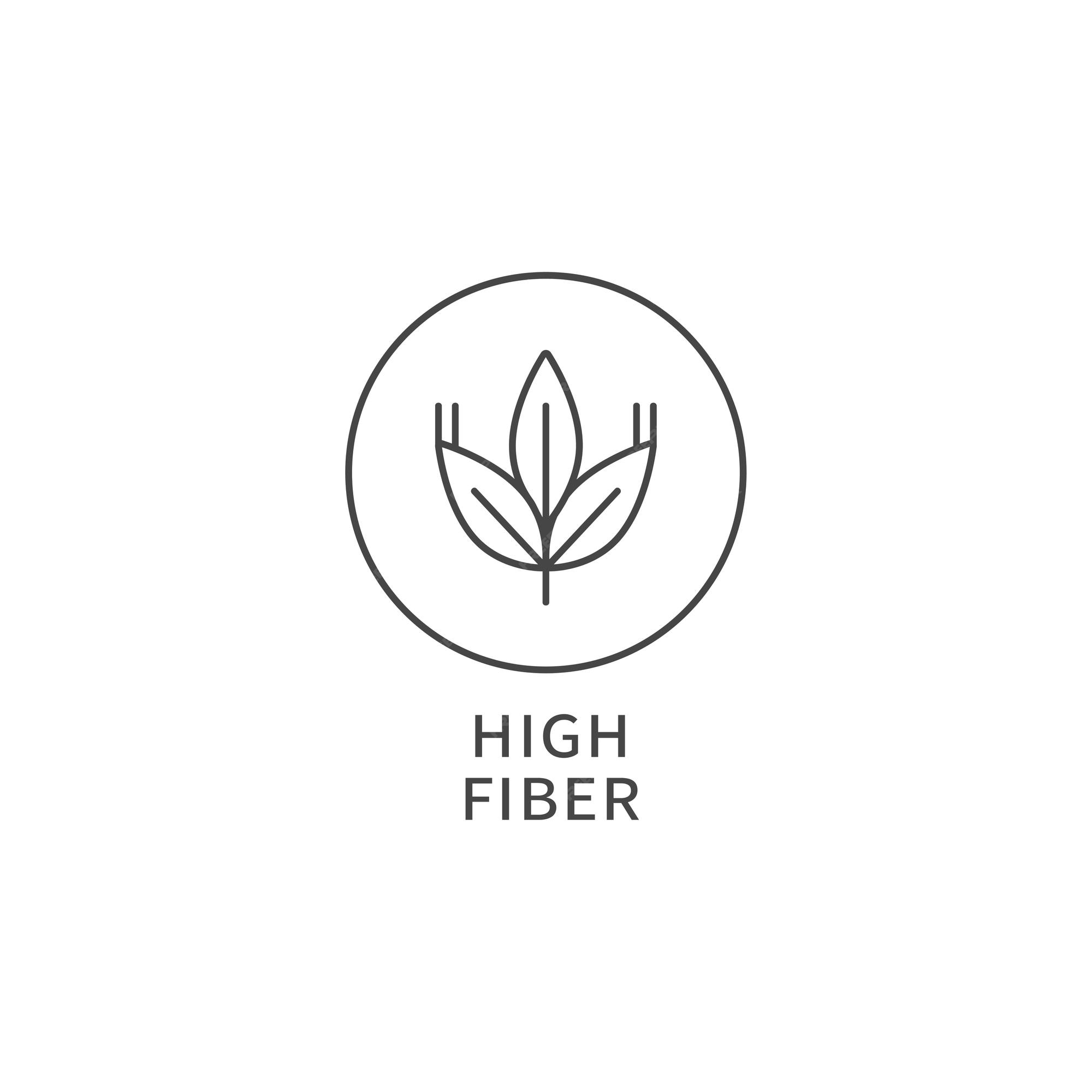 Premium Vector | Vector line logo, badge or icon - high fiber food