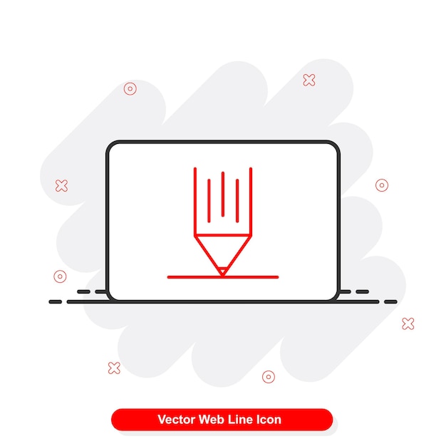 vector line web icon set