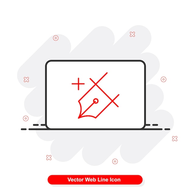 vector line web icon set