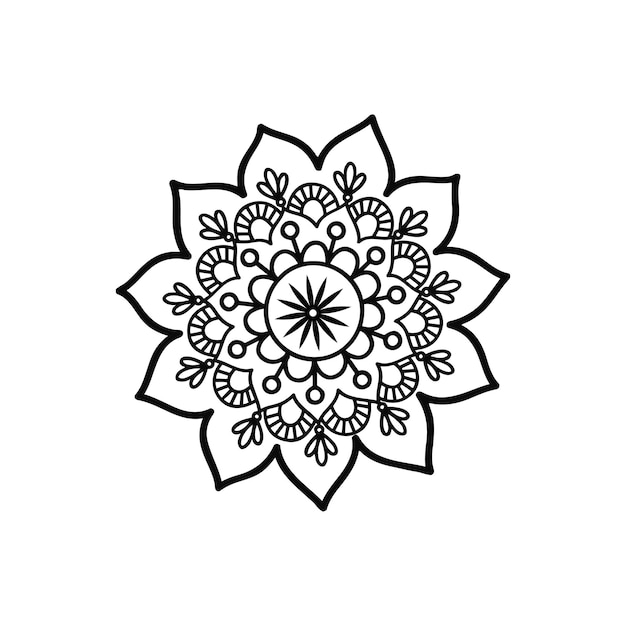 vector lineaire mandala achtergrond