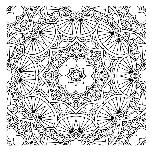 vector lineal mandala background vector cute silver floral pattern on a white background