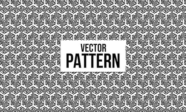 Vector linear pattern with hexagons