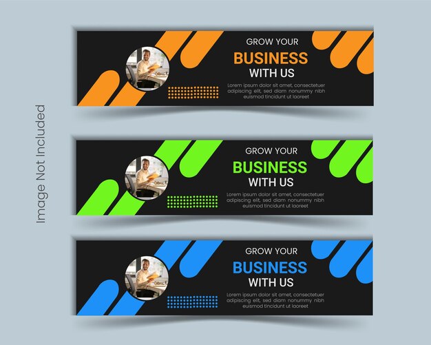 Vector vector linkdin business banner design template