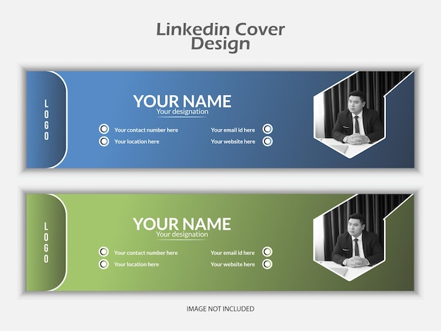 Vector vector linkedin banner creatieve sjabloon