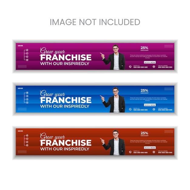 Vector linkedin banner and web cover template design