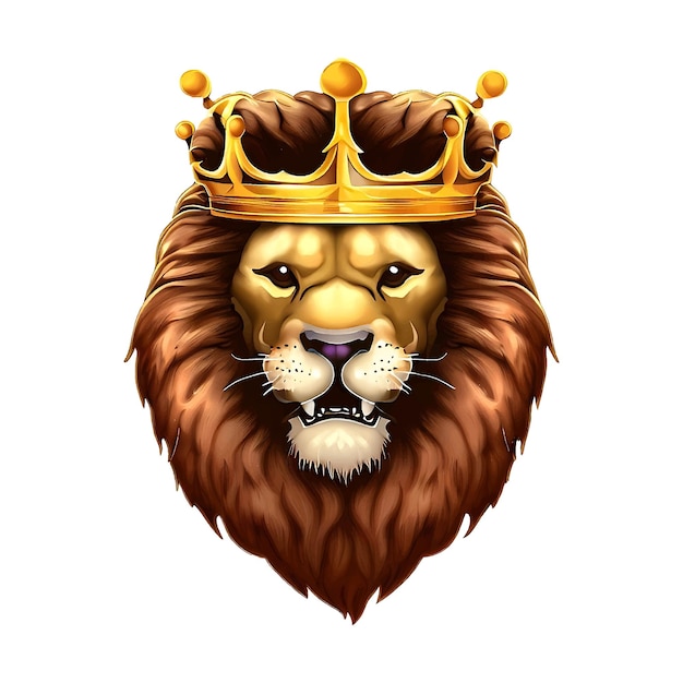 vector lion crown isolated on a white background