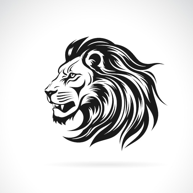 Vector of a lion head design on white background Easy editable layered vector illustrationWild Animals