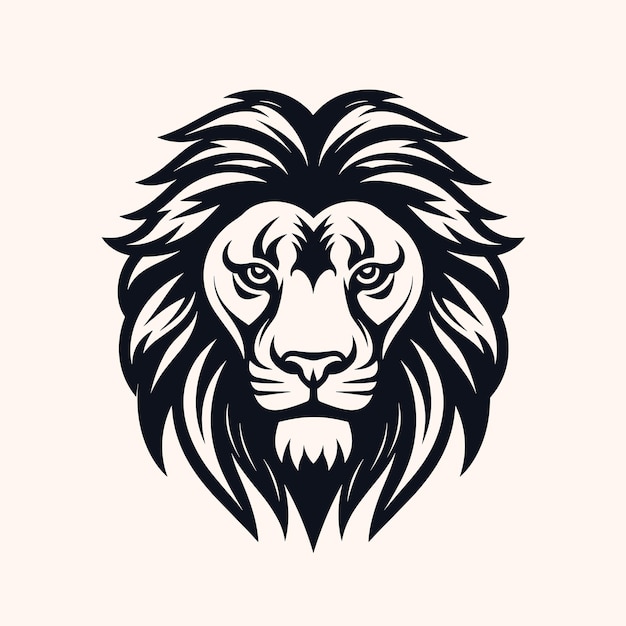 Vector lion head mascot face for logo emblem badges labels template tshirt design element