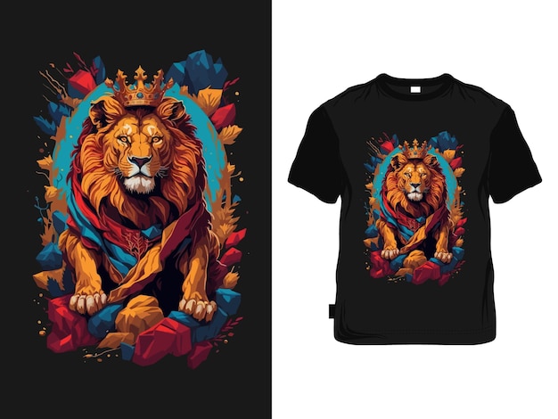 Vector Lion king tshirt design