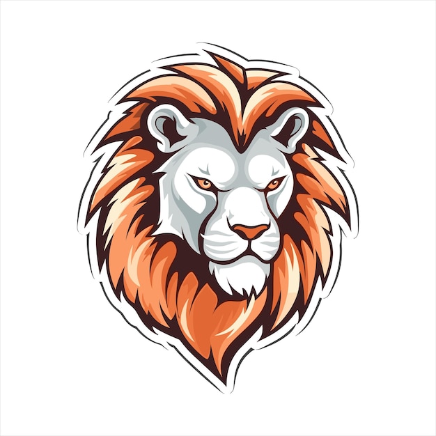 聖霊降臨祭の背景を持つベクトル ライオン マスコットのロゴのテンプレート
