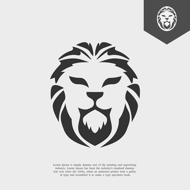 Vector Lion mascotte logo ontwerp sjabloon