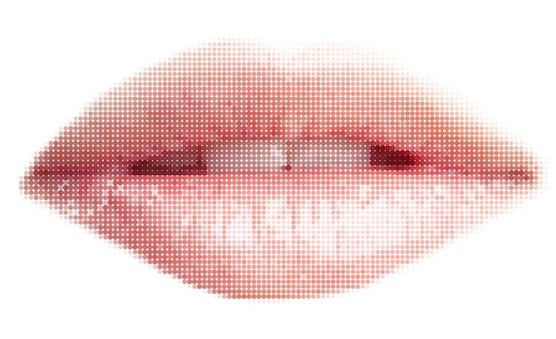 Vector lips from set of circles semitone style