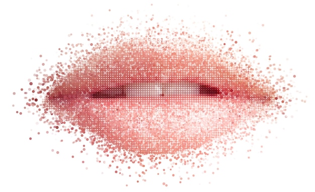 Vector lips from set of circles semitone style