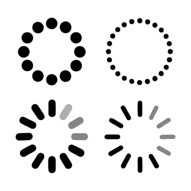 Vector Loading Animatieproces Symbool met gestreepte ontwerp