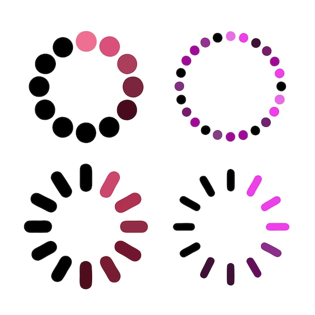 Vector Loading Animation process Symbol with Dotted Design