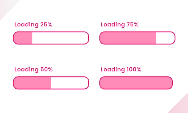 Vector vector loading bar progress icon. download speed, progress status, loading update, progress bar