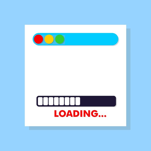 Vector loading bar status and progress vector illustration