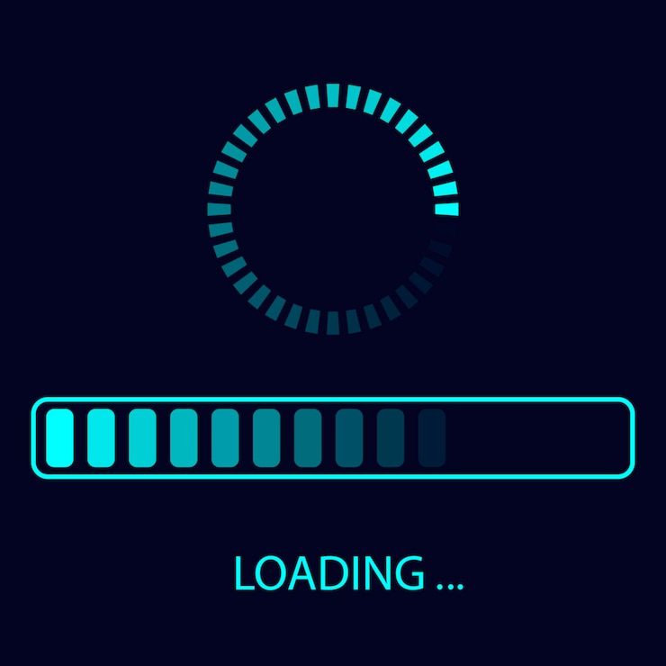 Vector vector loading icon futuristic progress bar design