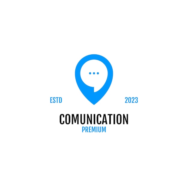 Vector location chat logo design illustraion idea