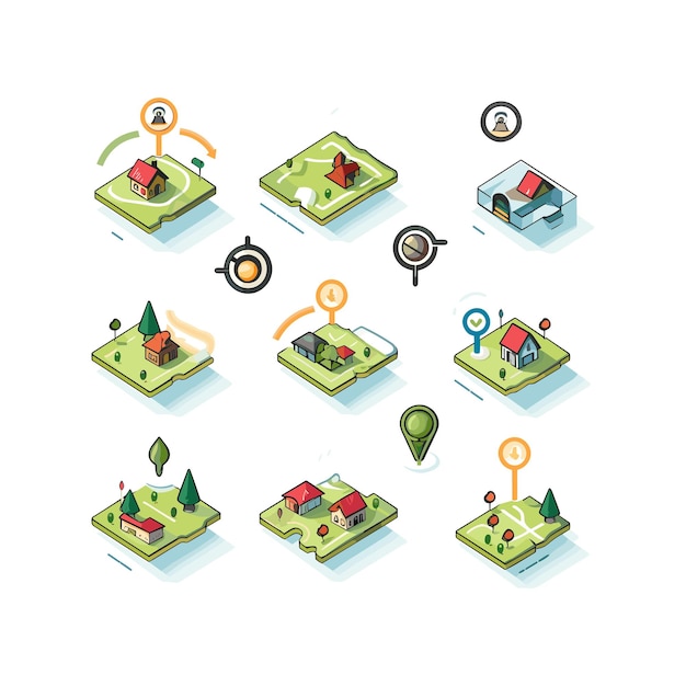 vector location icons