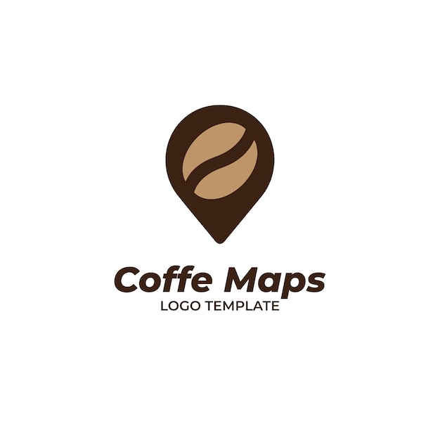 Mappe di posizione vettoriali coffe brown logo icon template design