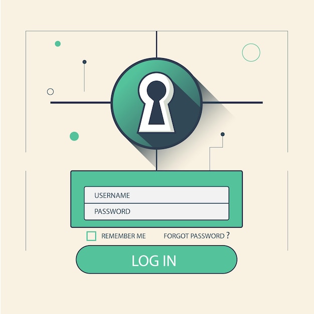 vector login page template