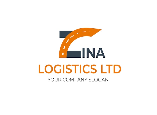 Progettazione concettuale del logo della logistica vettoriale