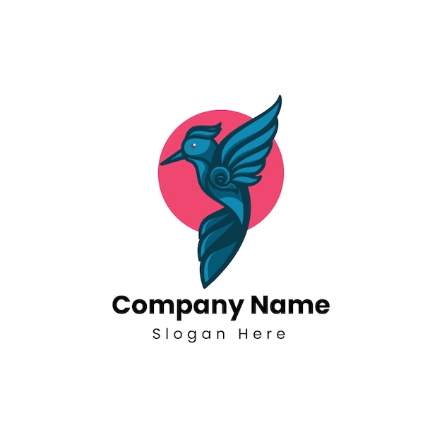 Vector Logo afbeelding vogel eenvoudige mascotte stijl. logo sjabloon eps vector 10.