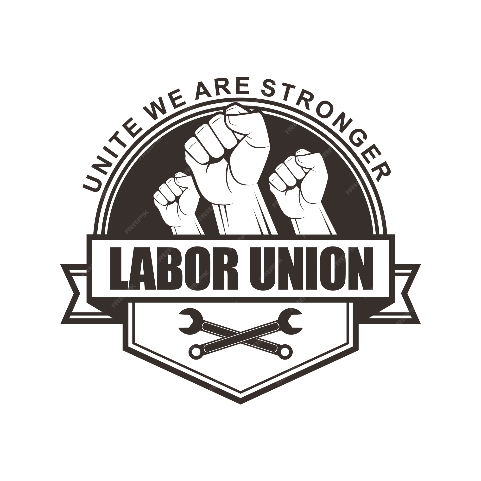 Premium Vector Vector logo, badge, emblem, symbol design for labor union