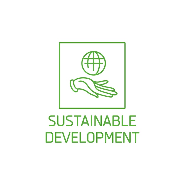 Vector logo badge and icon for natural and organic products sustainable development sign design s