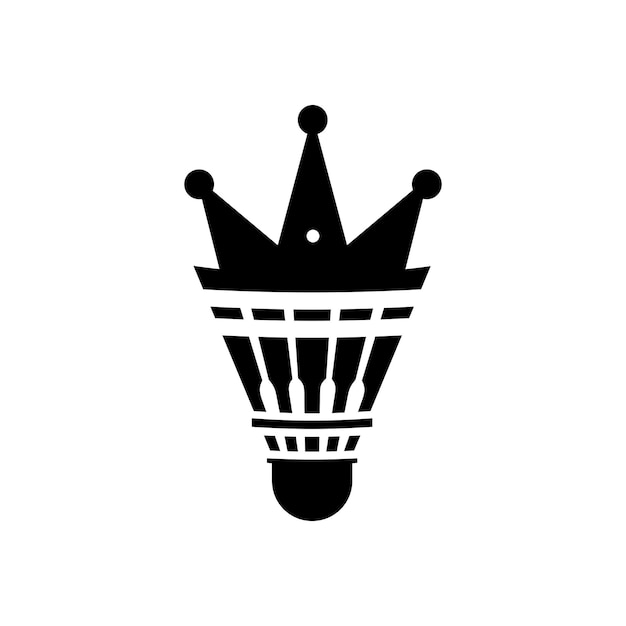 Logo vettoriale di volano e corona di badminton