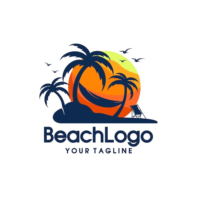 Vector logo beach premium quality