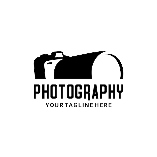 vector logo camera silhouette, photography symbol