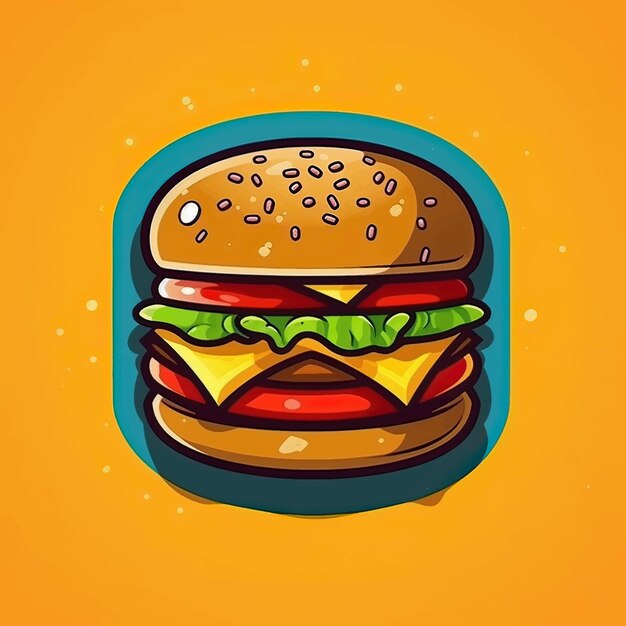 vector logo cheeseburger