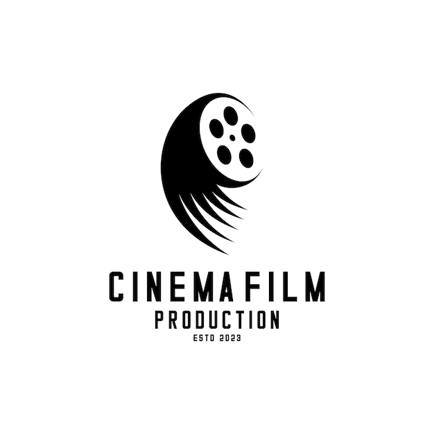 Logo del cinema vettoriale rotolo di film negativo